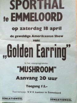 Golden Earring show poster photo April 18, 1970 Emmeloord - Sporthal